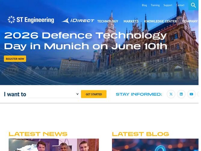 The website screenshot for http://idirect.net