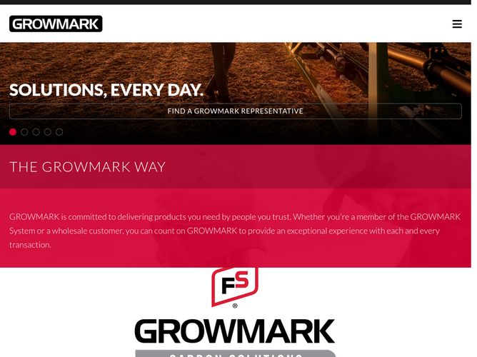 The website screenshot for http://growmark.com