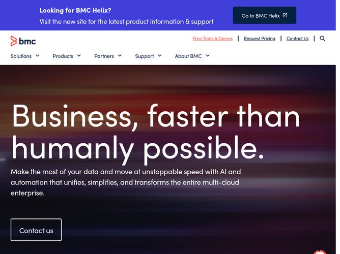 The website screenshot for http://bmc.com