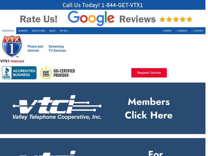 The website screenshot for http://vtx1.net