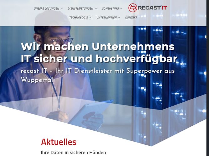 The website screenshot for http://www.recast-it.com