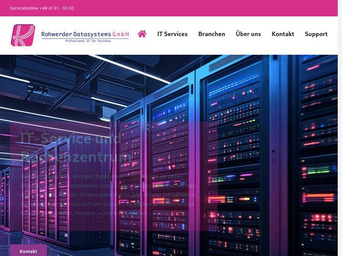 The website screenshot for https://www.rohwerder.net