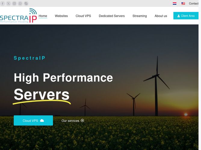 The website screenshot for https://spectraip.net