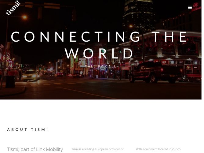 The website screenshot for https://tismi.com