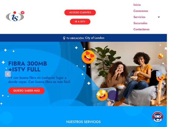 The website screenshot for http://www.is.com.ar