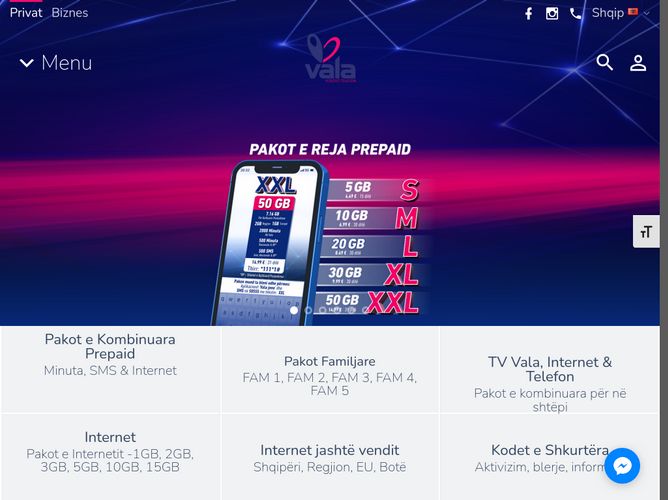 The website screenshot for http://www.kosovotelecom.com