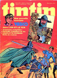 Couverture de Nouveau Tintin 257 en France et du numro 33/80 en Belgique
