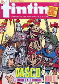 Couverture de Nouveau Tintin 638 en France et du numro 49/87 en Belgique
