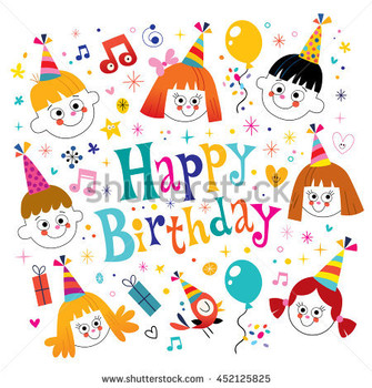 Happy birthday kids vector design stock vector