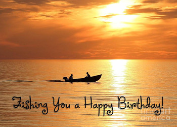 Boat fishing birthday digital art by jh designs