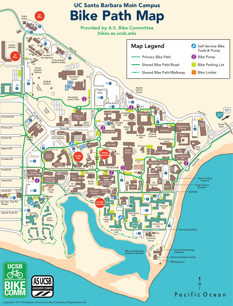 UCSB Campus Map Printable View