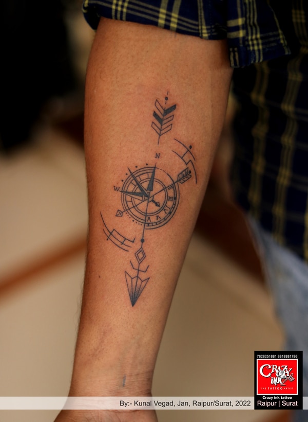 50 Simple Compass Tattoos For Men  Directional Design Ideas