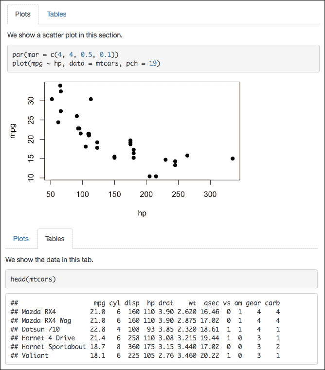 Turn sections into tabs.