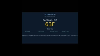Video thumbnail: SkyWatch Forecast: Portland, OR