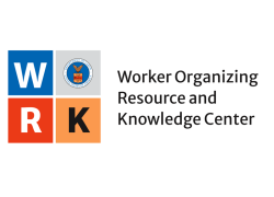 The Worker Organizing Resource and Knowledge Center logo, featuring the letters of “work” in stacked in four boxes. The ‘O’ is the Labor Department seal.