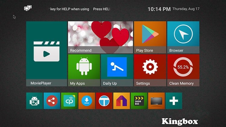 Kingbox K3 user interface