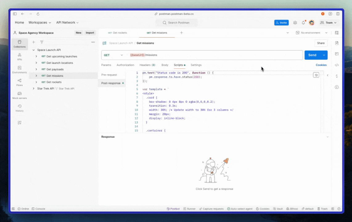 debugging Postman 