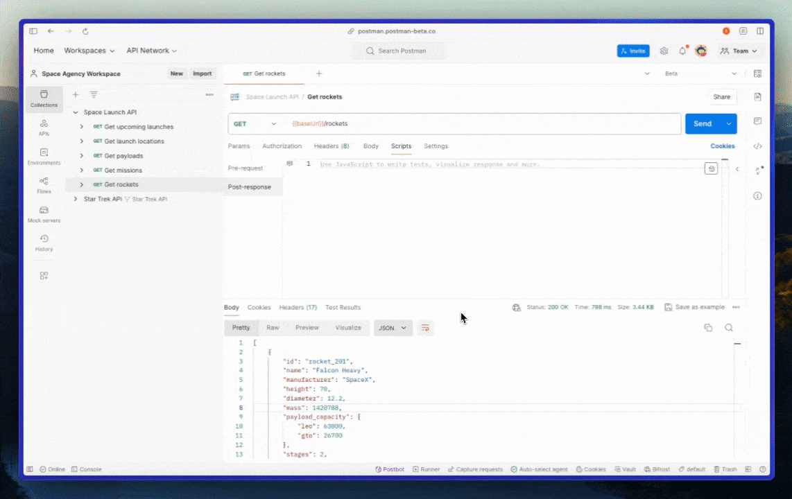 design api tests with postman AI postbot