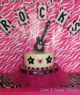 Cake for  Rock Star Themed Party.