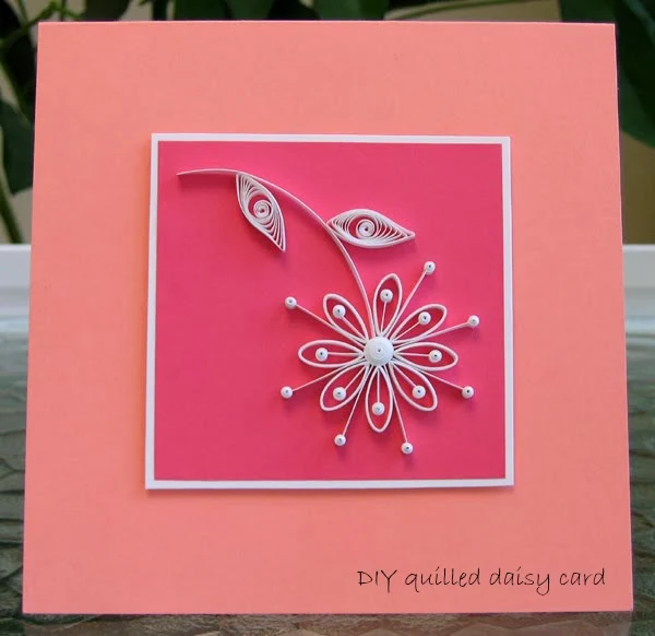 Quilled Retro Daisy Card