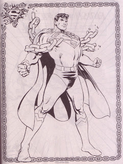 A Superman pin-up from Superman Jumbo Coloring And Activity Book A Superman pin-up from Superman Jumbo Coloring And Activity Book