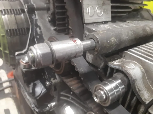 330 x 12mm diameter engine mounting bar with M12 Nyloc and 30mm long spacer Mercenary Garage Custom Motorcycle Blog Ducati Superlight Superscura Sprint Drag bike Build 110 Engine mounting bolts M12 nuts and spacers