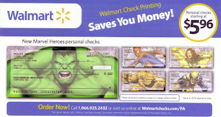 Marvel Heroes checks at Walmart flyer Marvel Heroes checks at Walmart flyer
