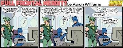 Batman and Green Arrow in Full Frontal Nerdity strip