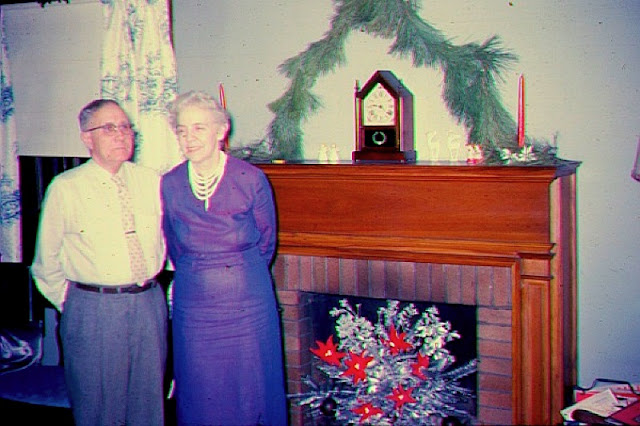 Dad and Mom at Christmas (about 1959)