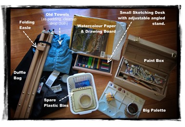 Contents of my "fold out" Studio Duffle Bag