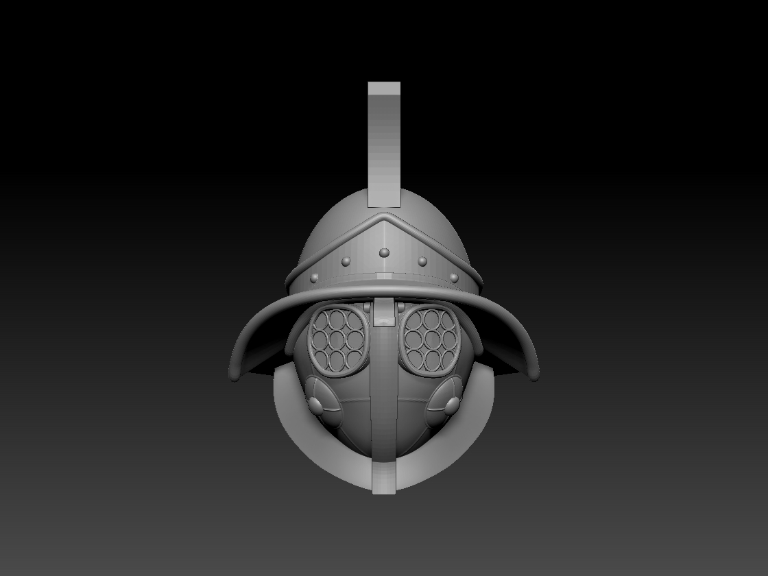 Gladiator Head – Thracian Helmet 1 (Retool) – BlueInfernoFigures.com