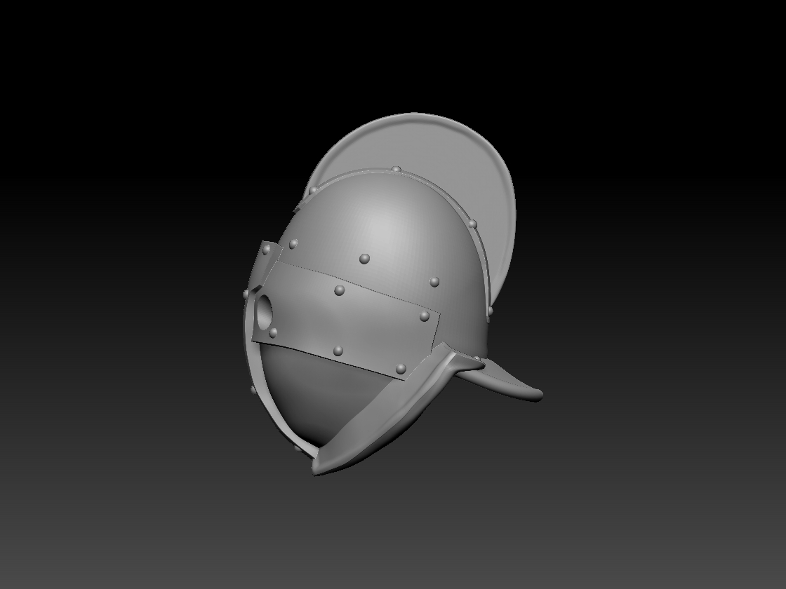 Gladiator Head – Thracian Helmet 4 (Retool) – BlueInfernoFigures.com