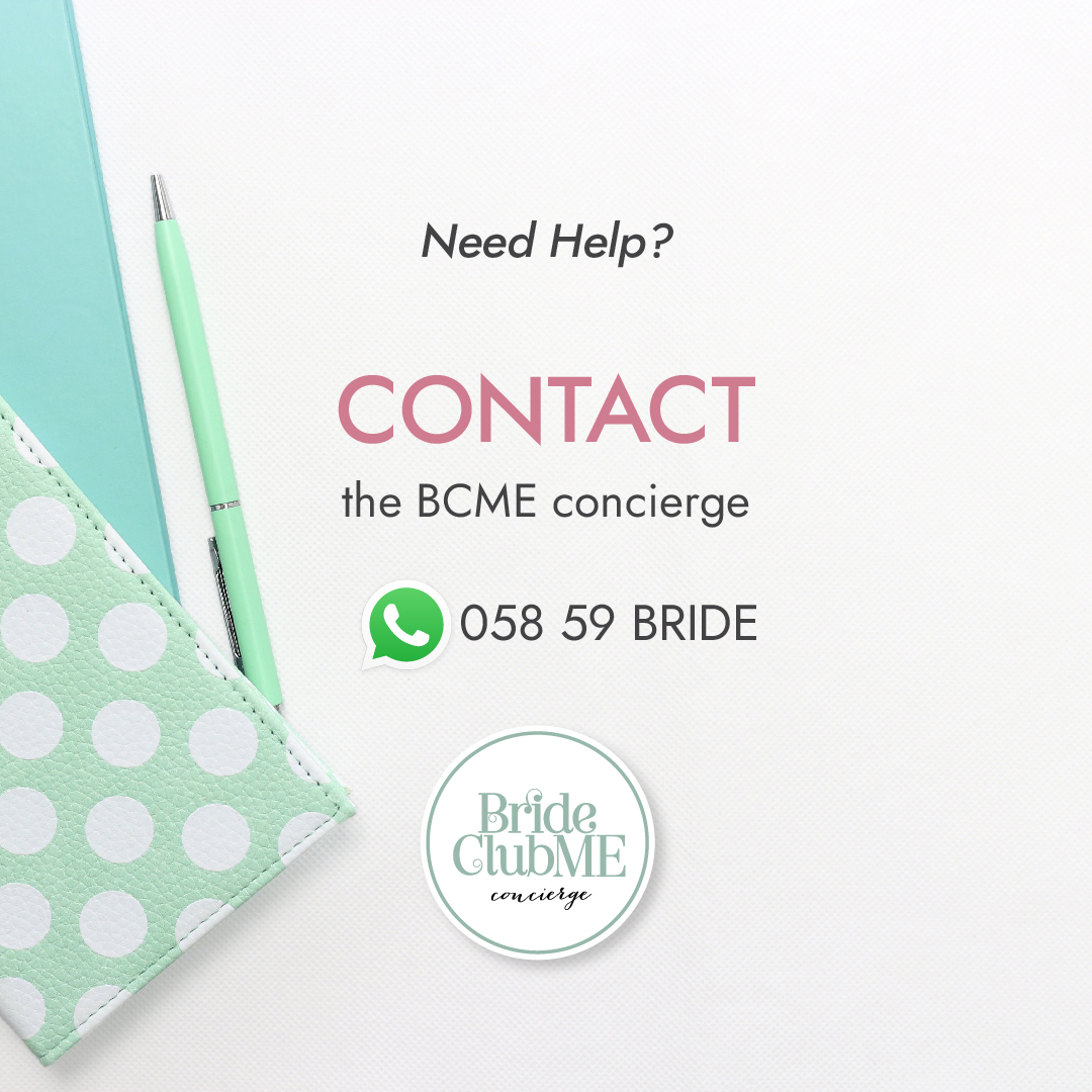 Click here to contact the Bride Club ME Wedding Concierge