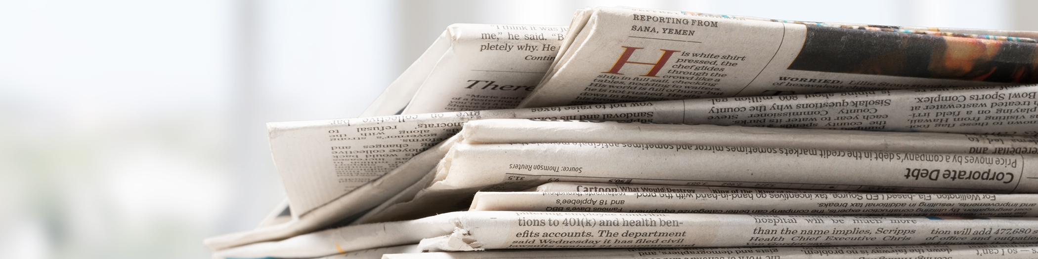 Stack of newspapers