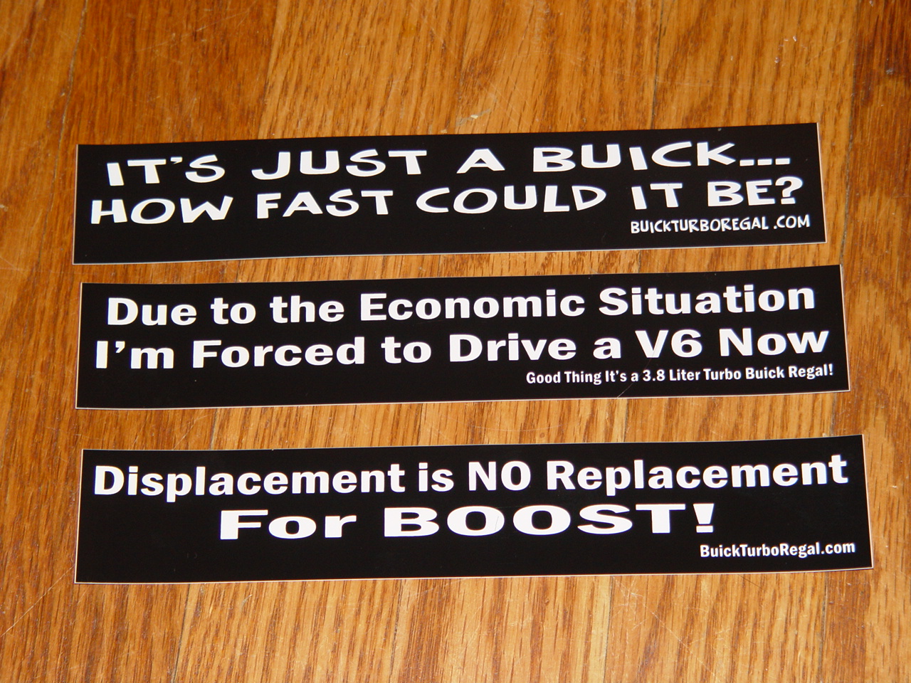 Set of 3 Funny Buick Stickers