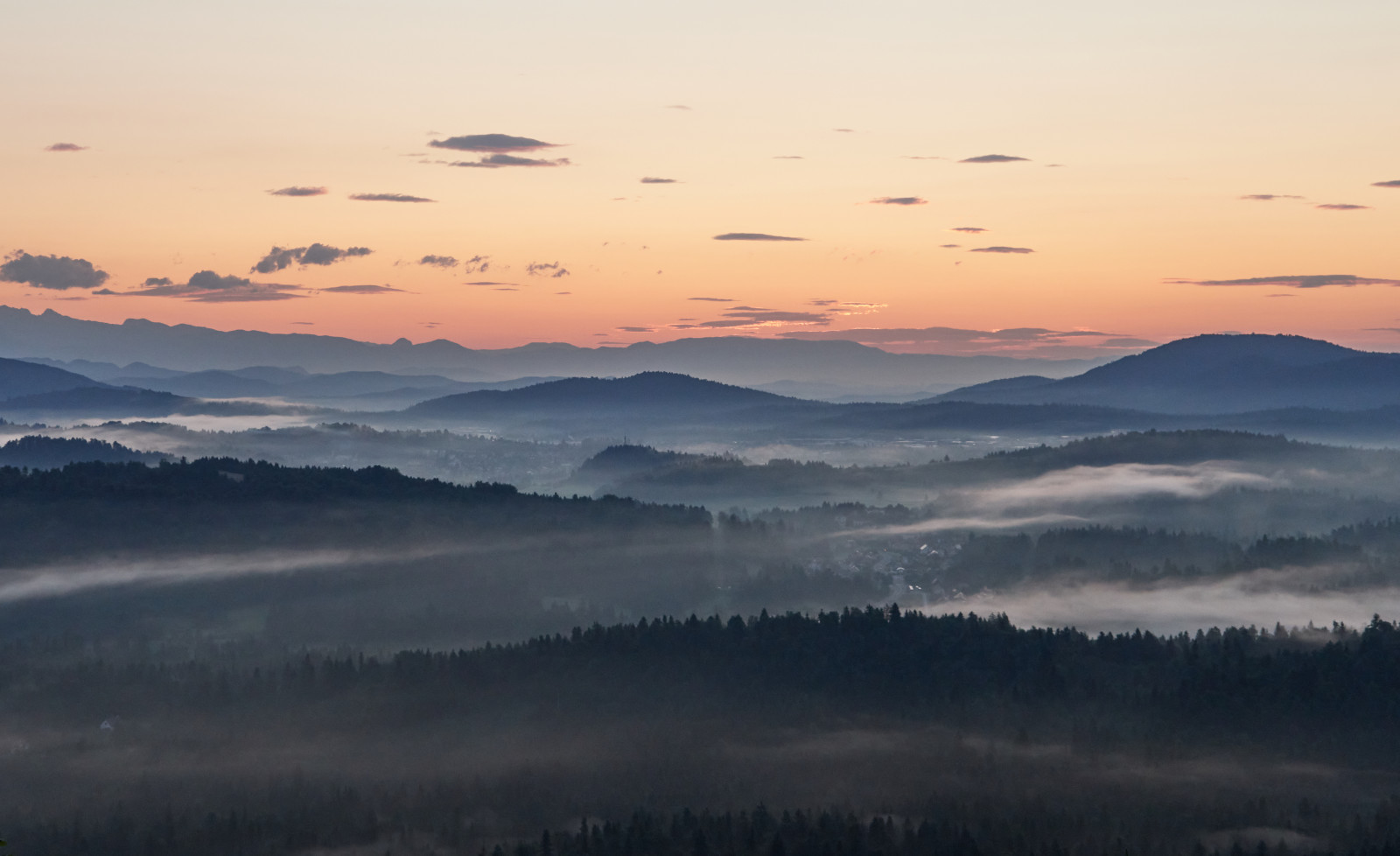 amanecer, Mañana, niebla