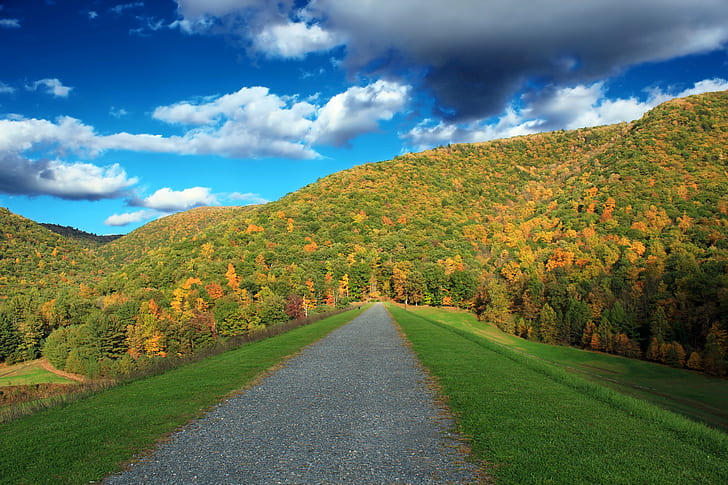 concrete pathway, Sinnemahoning State Park, Pennsylvania, Cameron County, HD wallpaper