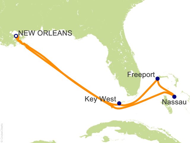 7 Night Eastern Caribbean from New Orleans Cruise on Carnival Glory ...