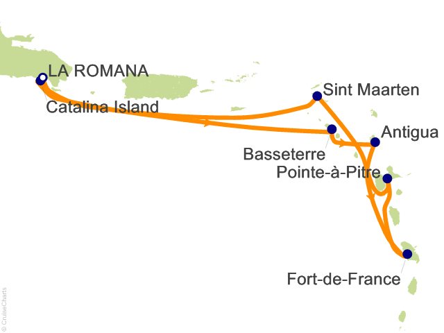 La romana cruise port map - fruitlopers