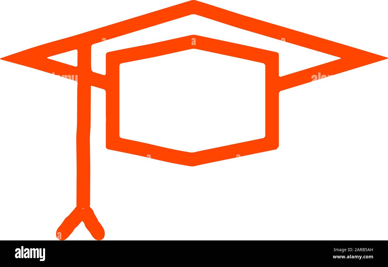 graduate cap icon template Stock Vector