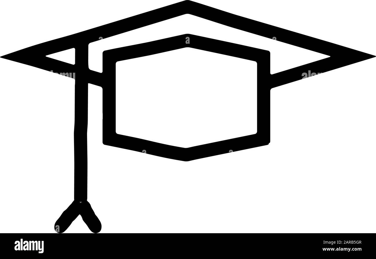 graduate cap icon template Stock Vector