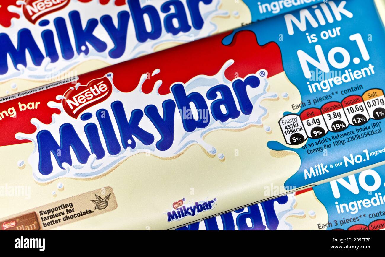 Milkybar Chocolate Stock Photo