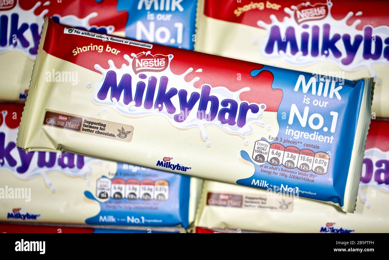 Milkybar Chocolate Stock Photo