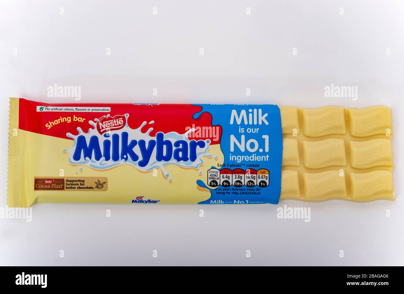 Milkybar white chocolate Stock Photo