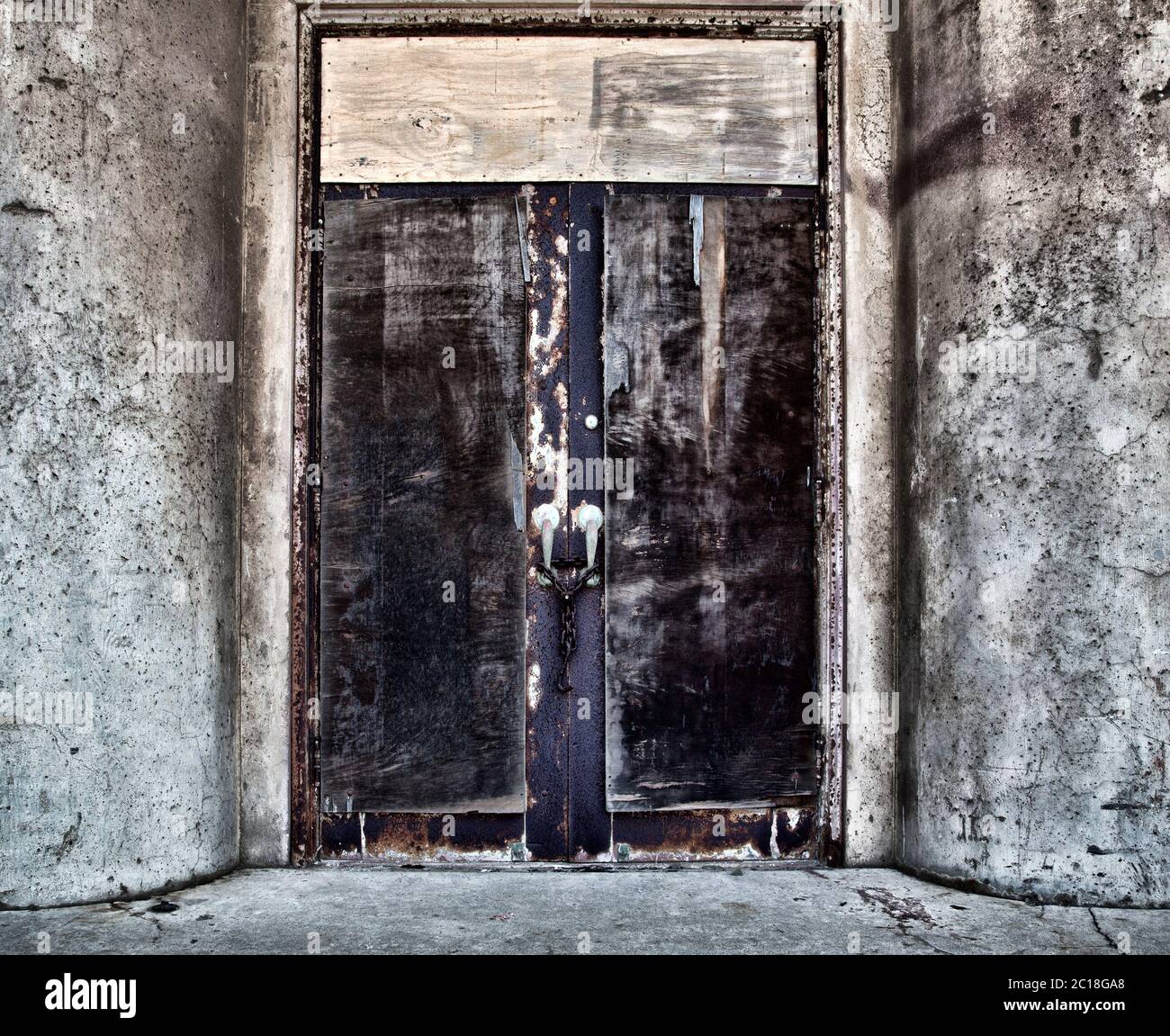 Old Warehouse Door Stock Photo