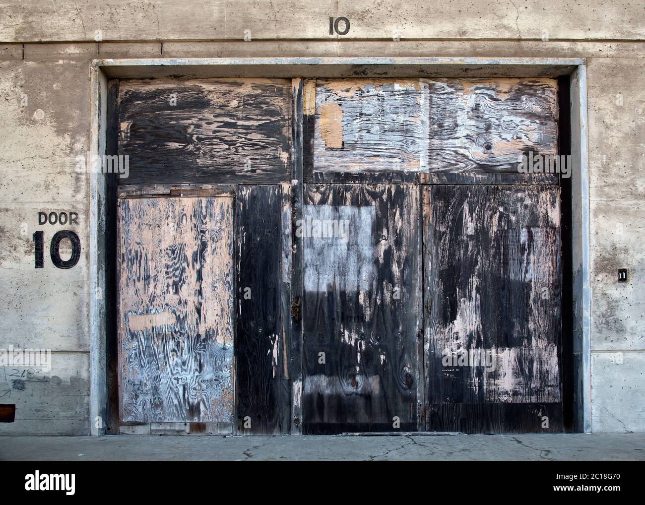 Old Warehouse Door Stock Photo