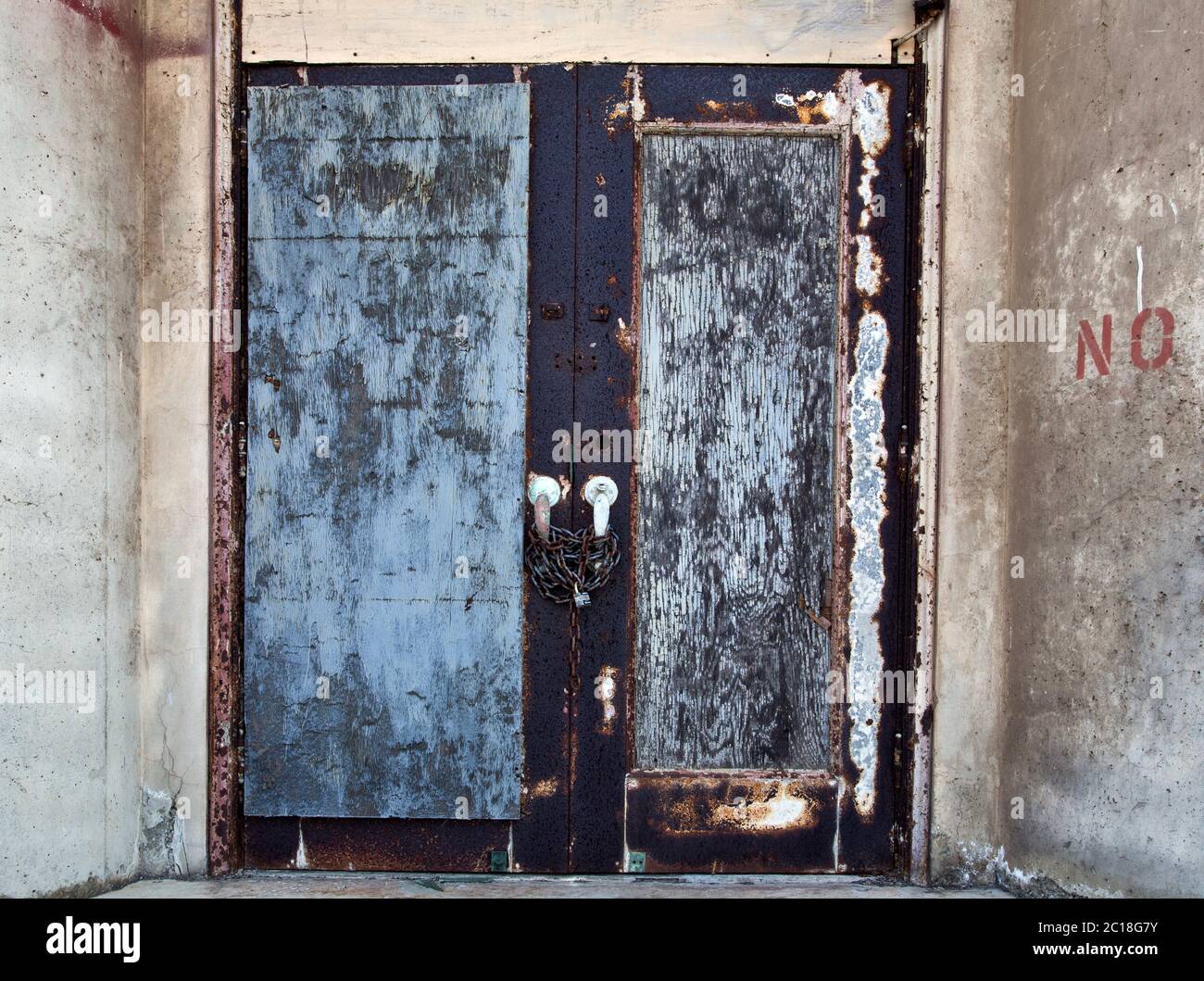 Old Warehouse Door Stock Photo