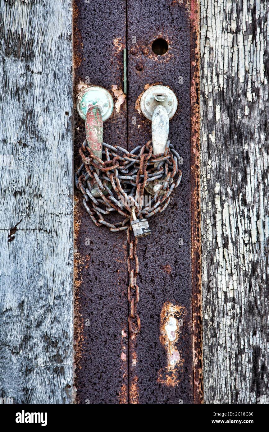 Old Warehouse Door Stock Photo