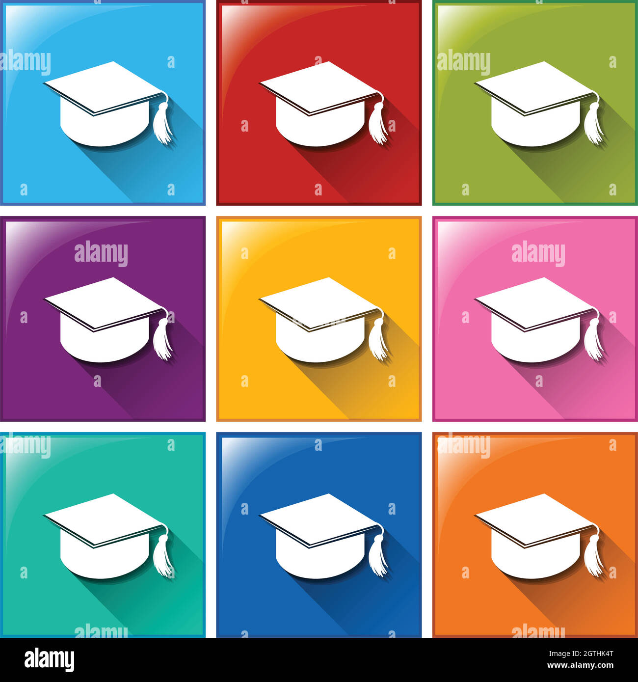 Graduation icons Stock Vector