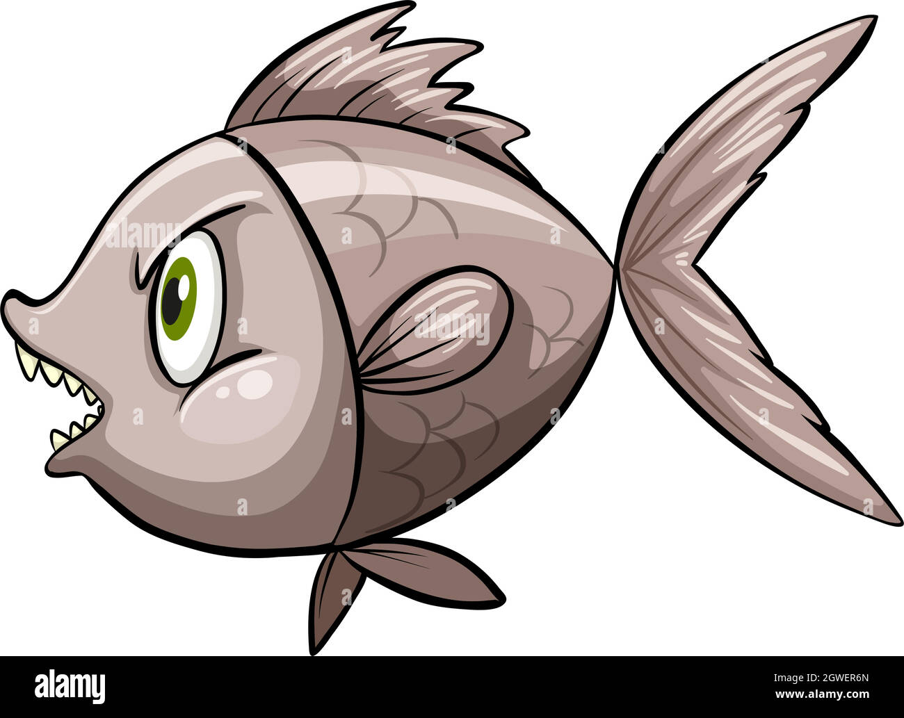 A fish in deep water Stock Vector